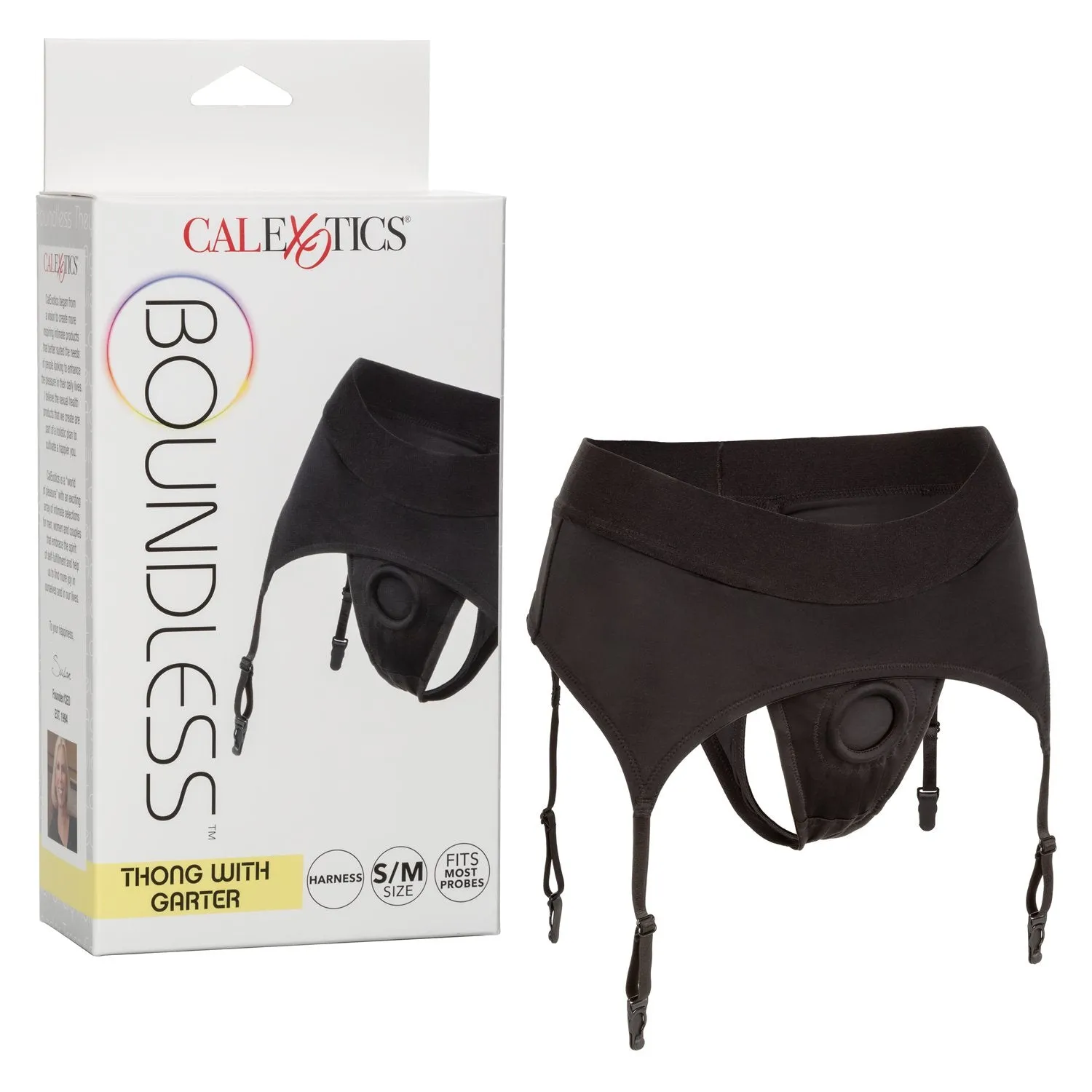 CalExotics Boundless Thong with Garter  S/M