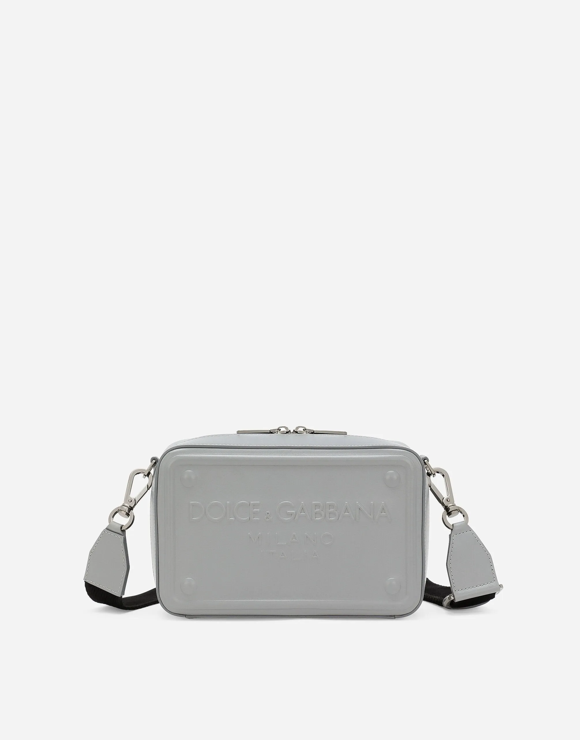 Calfskin Crossbody Bag With Raised Logo