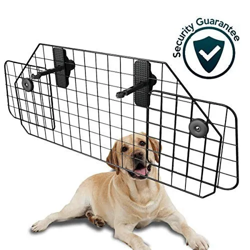 Car Dog Universal Pet Barrier - Zone Tech Premium Quality Black Heavy Duty Coated Wire Adjustable Mounted Headrest Barrier for Pet Safety Automotive