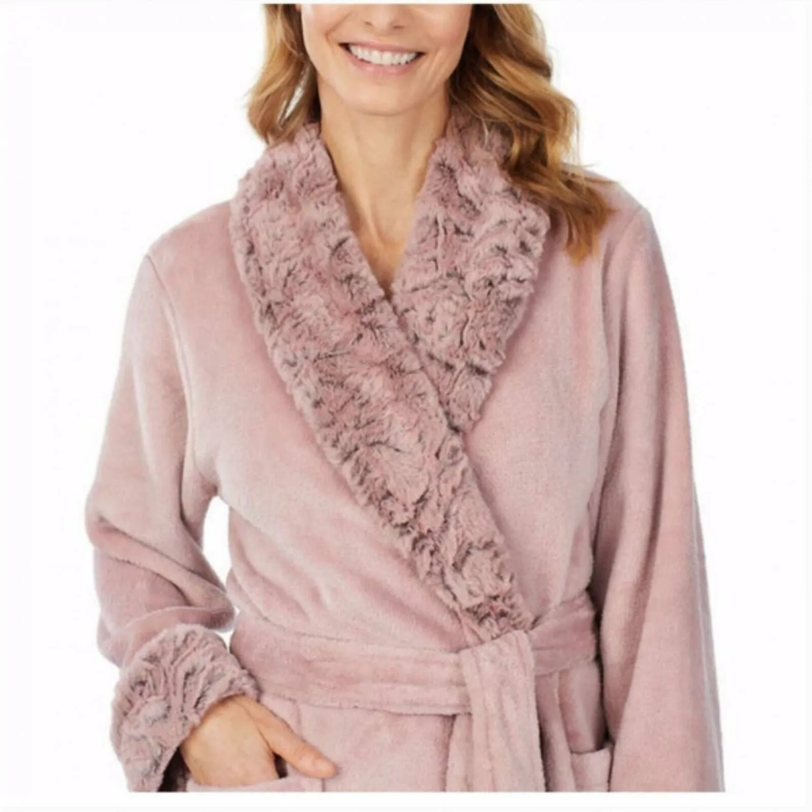 Carole Hochman Women's Luxuriously Soft Plush Wrap Robe
