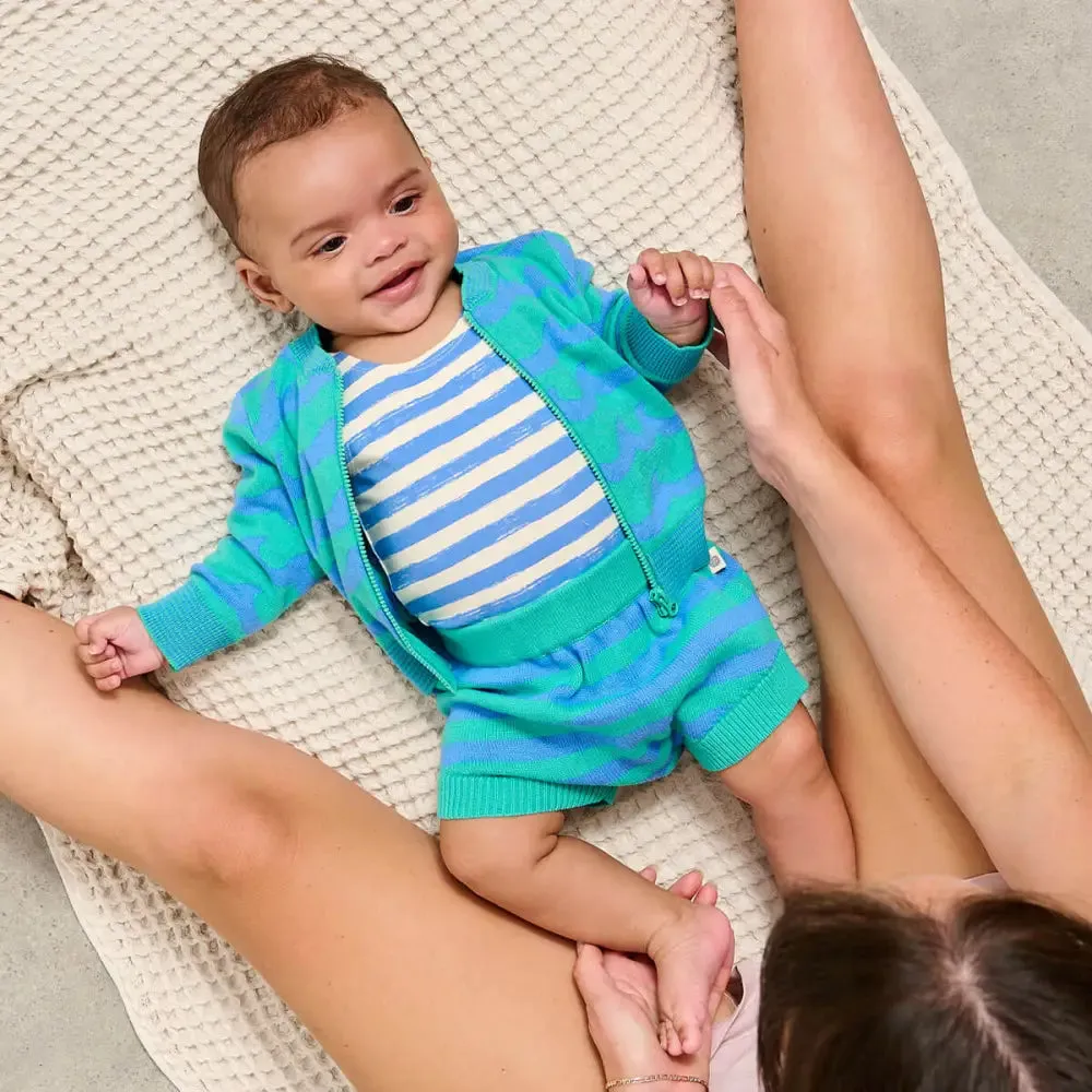 Carp - Blue Stripe Baby Vest Bodysuit