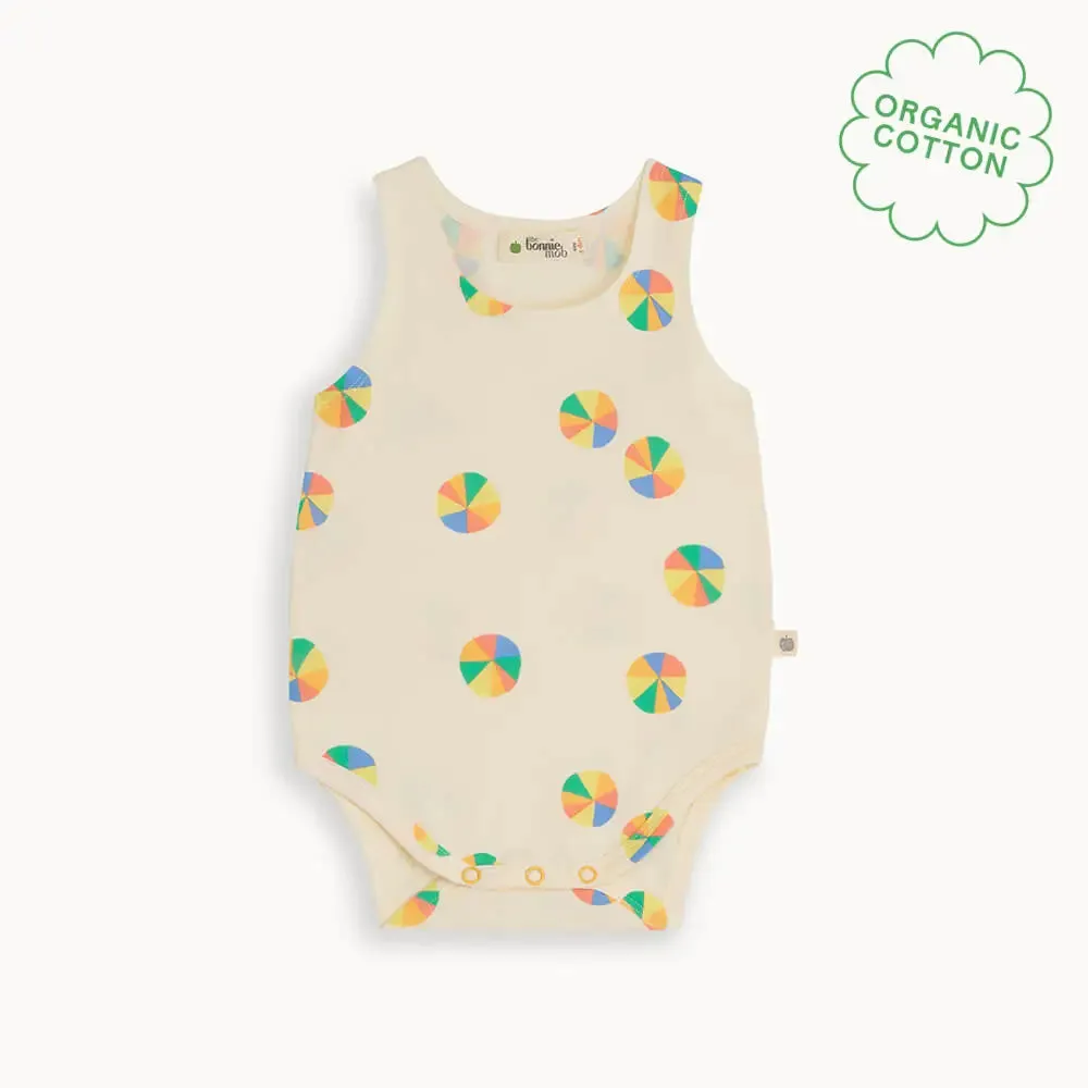 Carp - Rainbow Parasol Baby Vest Bodysuit
