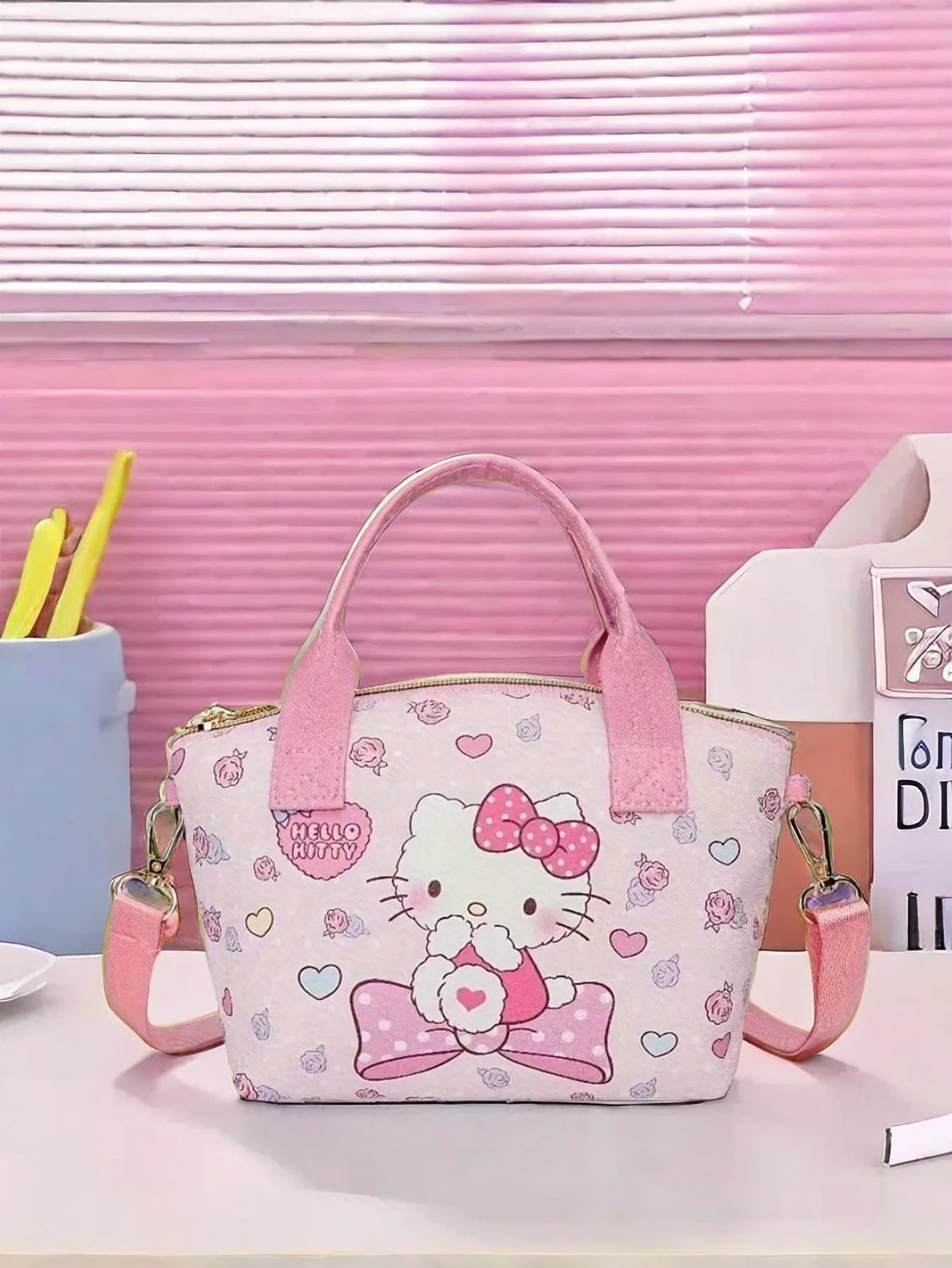 Cartoon Handbag Cute Anime Crossbody Bag Melody PU Shoulder Bag Boys Girls Anime Kawaii Cartoon-FD
