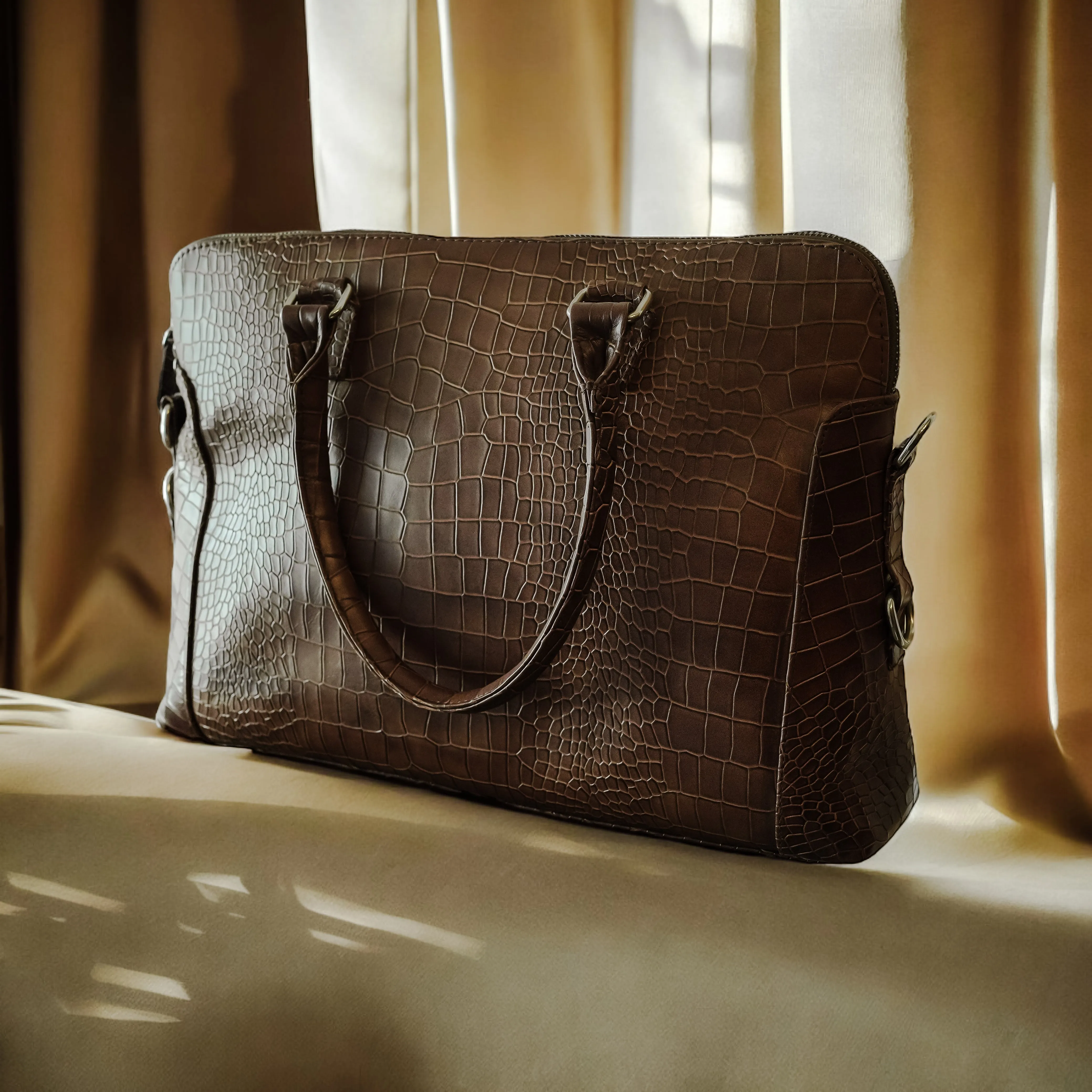 Castleton Croc Laptop Bag
