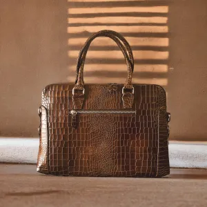 Castleton Croc Laptop Bag