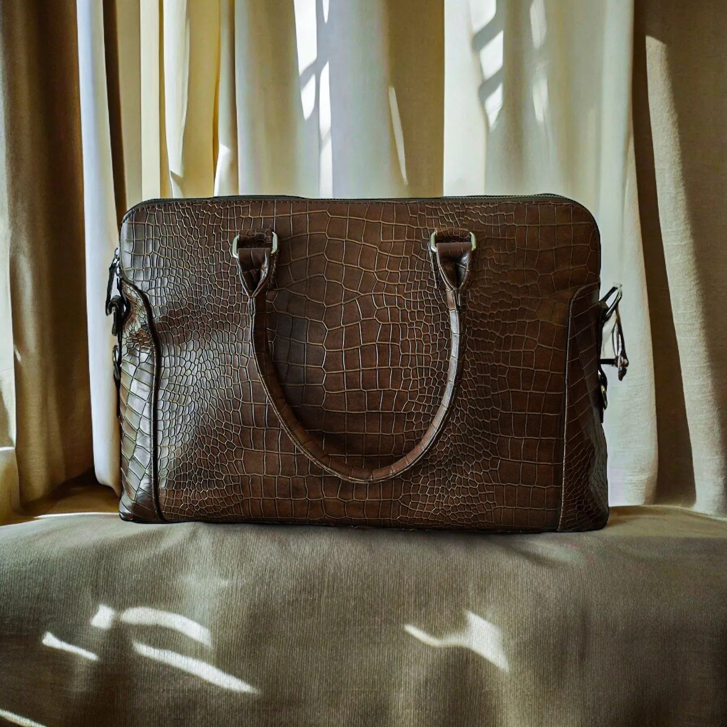 Castleton Croc Laptop Bag