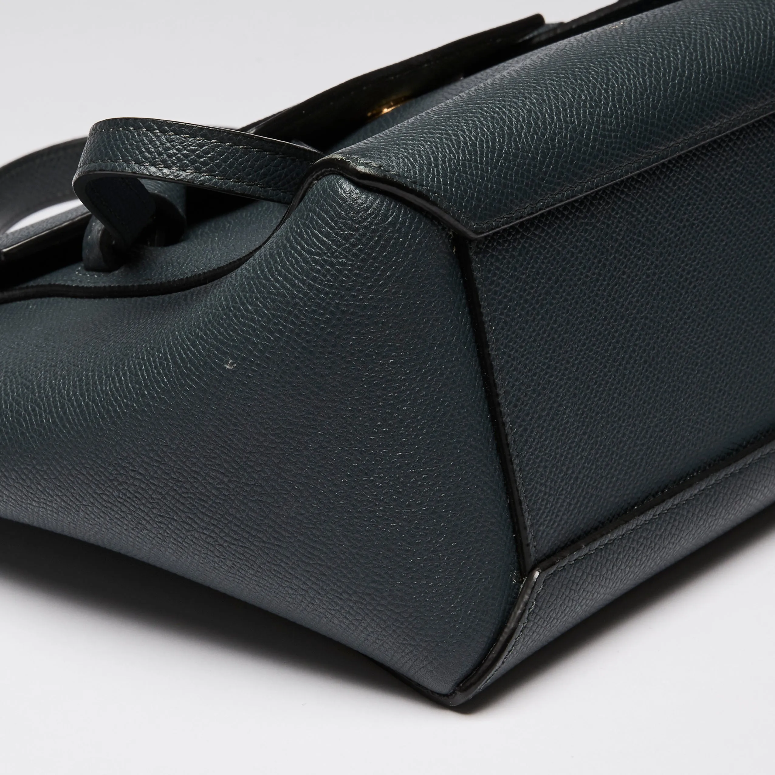 Celine Navy Blue Nano Belt Bag in Grained Calfskin