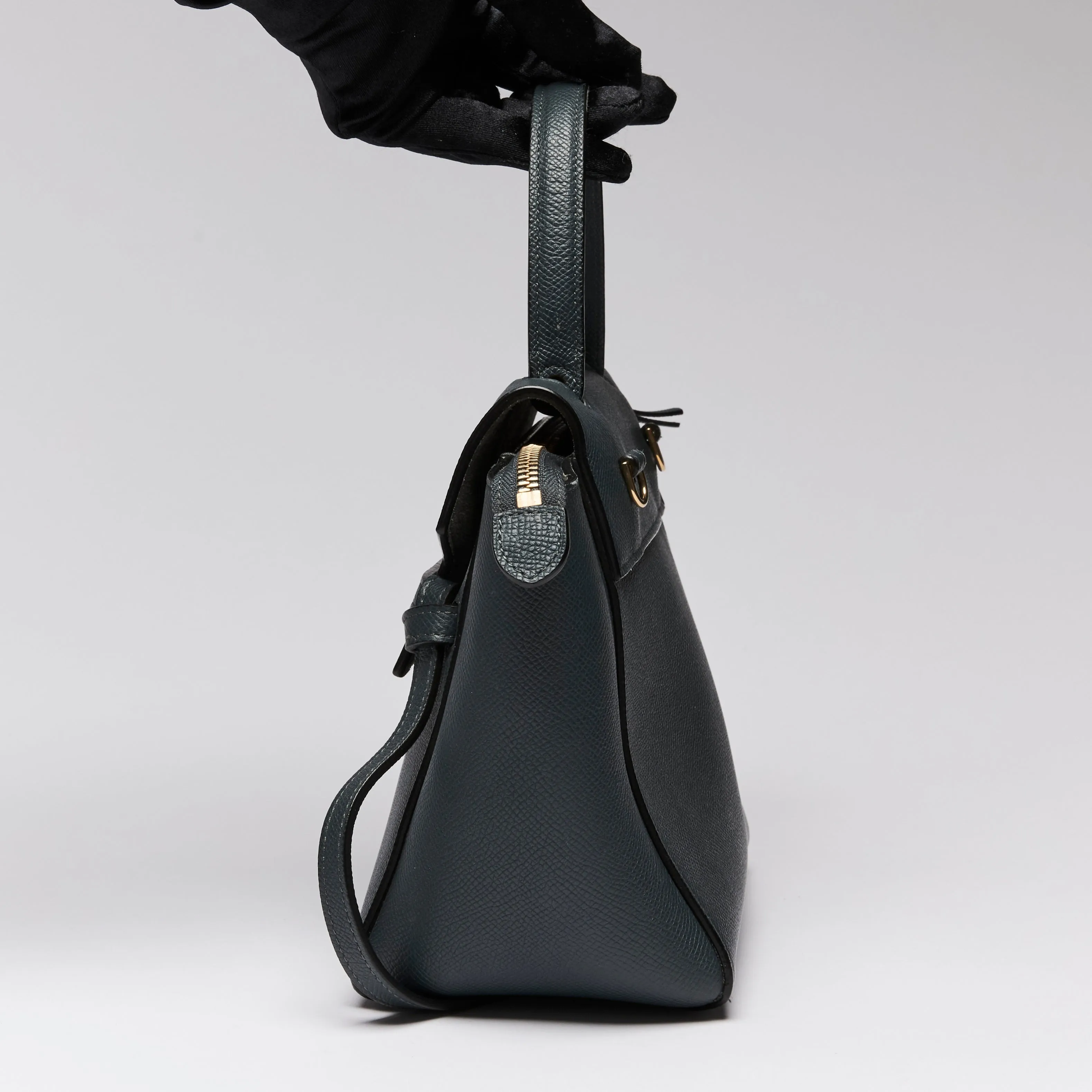 Celine Navy Blue Nano Belt Bag in Grained Calfskin