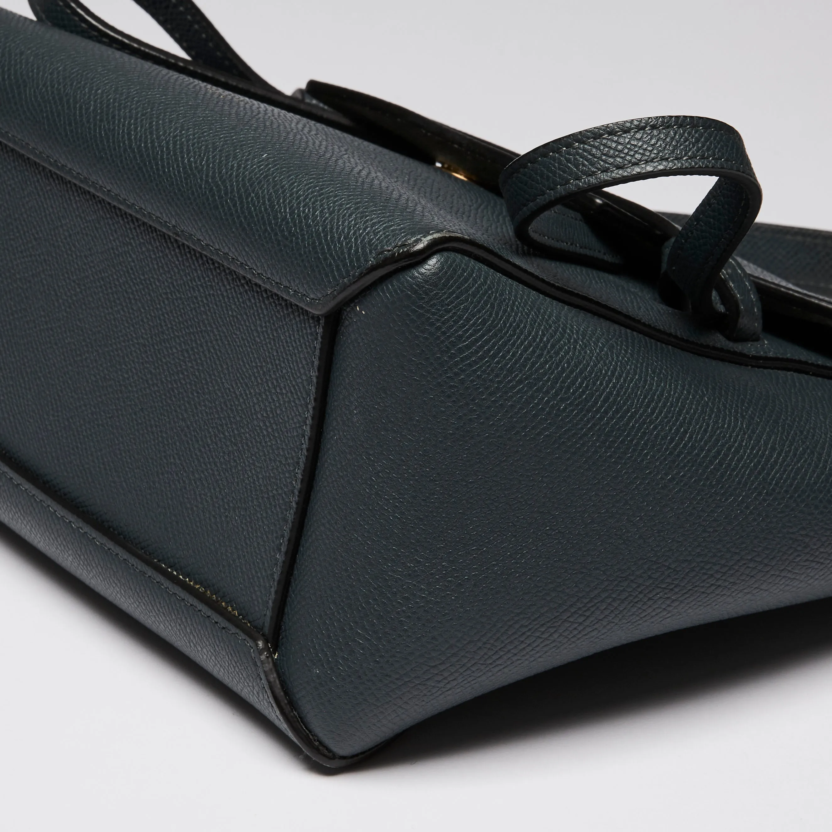 Celine Navy Blue Nano Belt Bag in Grained Calfskin