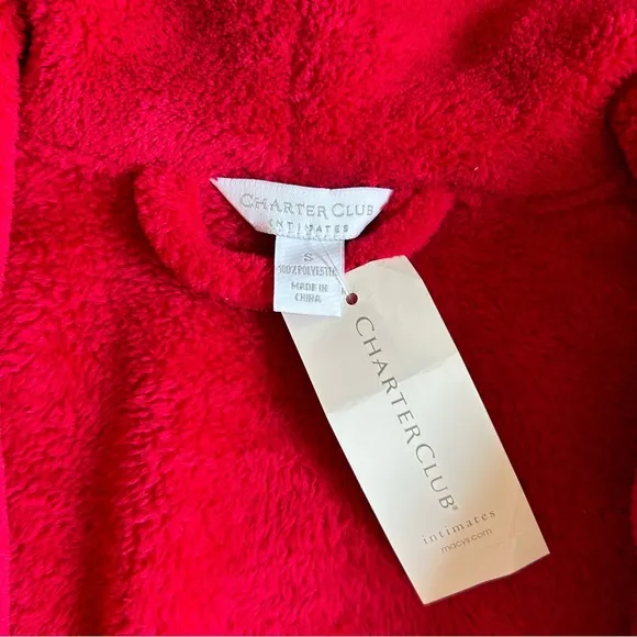 Charter Club Intimates Red Full Length Long Robe Size S Super soft and cozy!