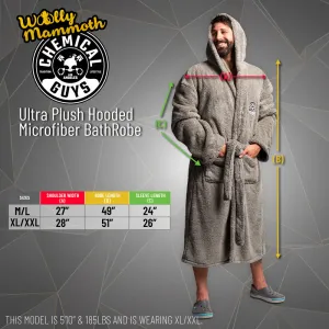 _Chemical Guys Wooly Mammoth Ultra Plush Hooded Microfiber Bath Robe - XL/XXL