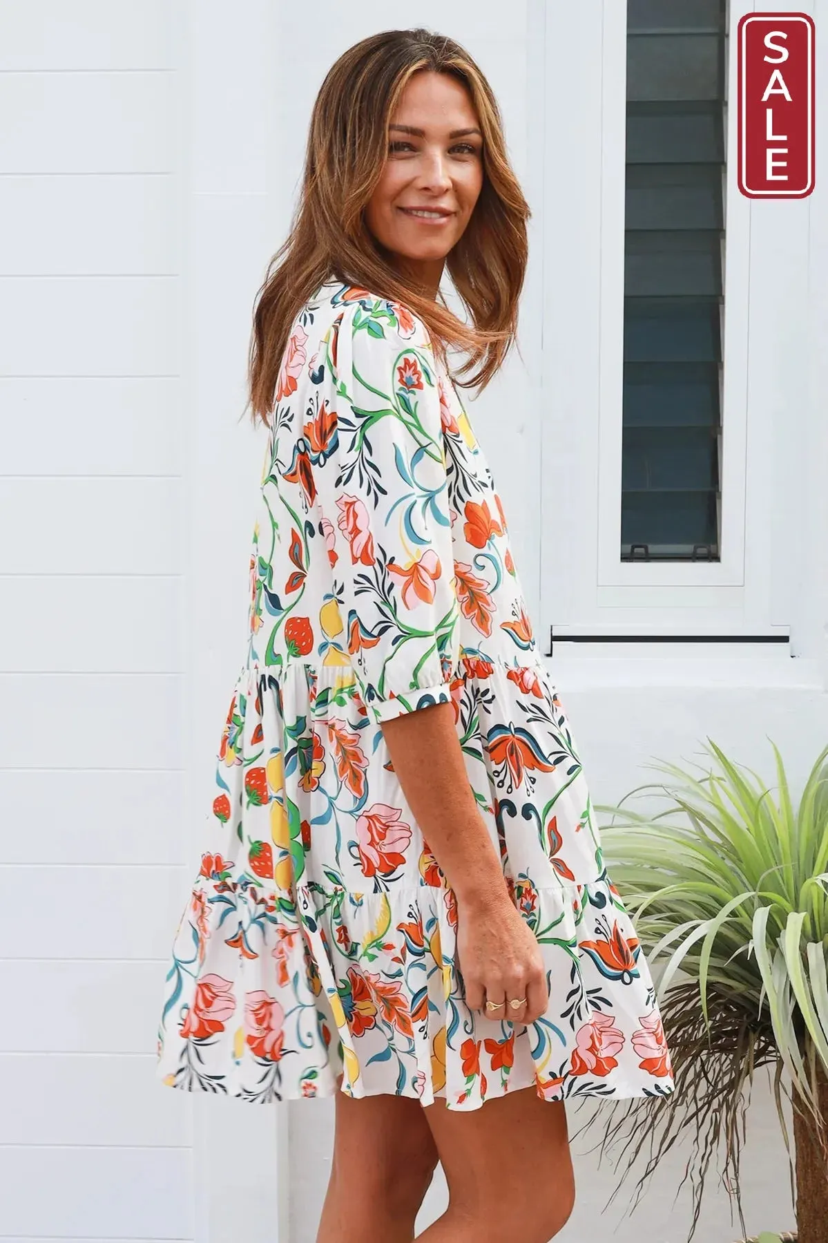 Chiara 3/4 sleeve Mini Dress