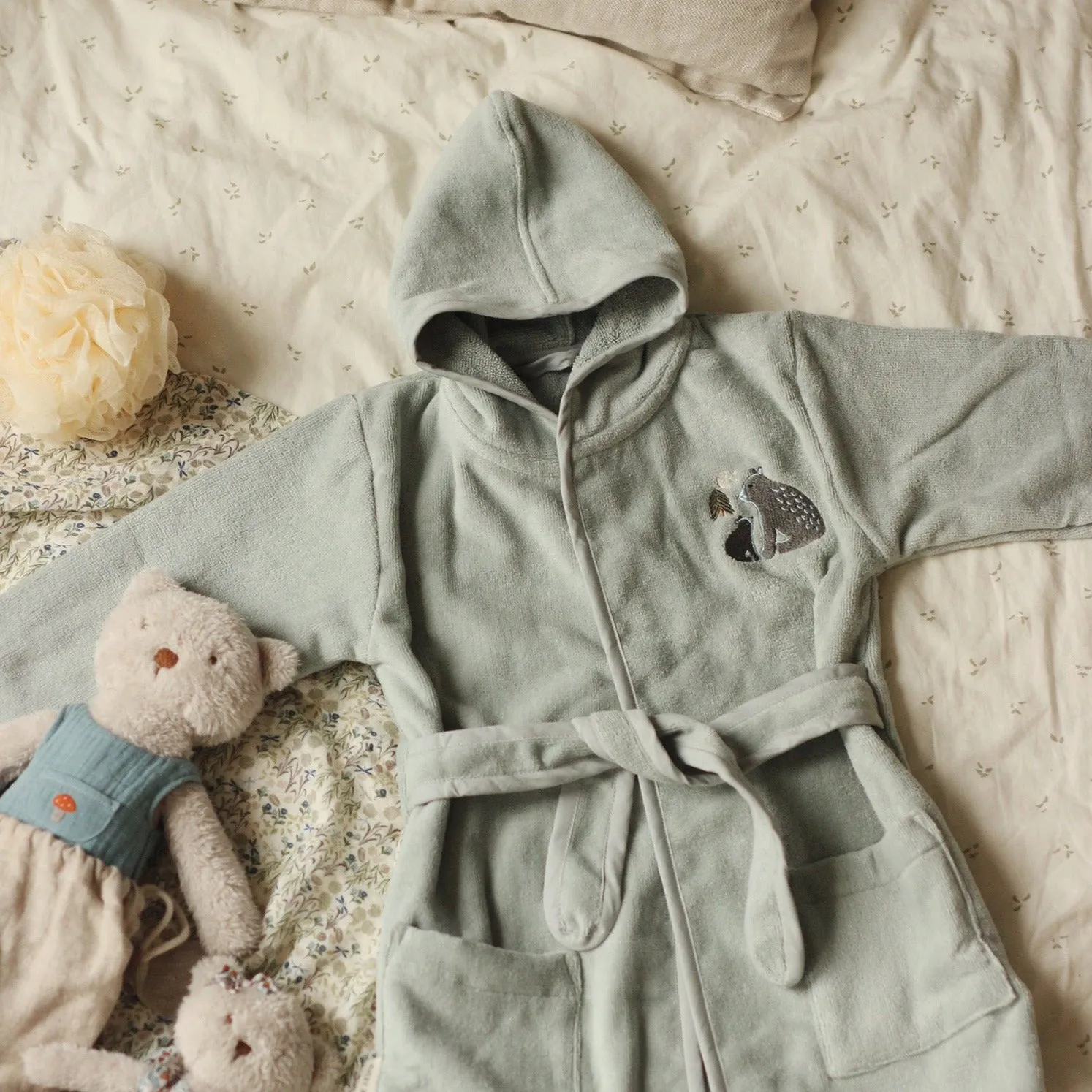 Children's Organic Cotton Towelling Robe (Bear)