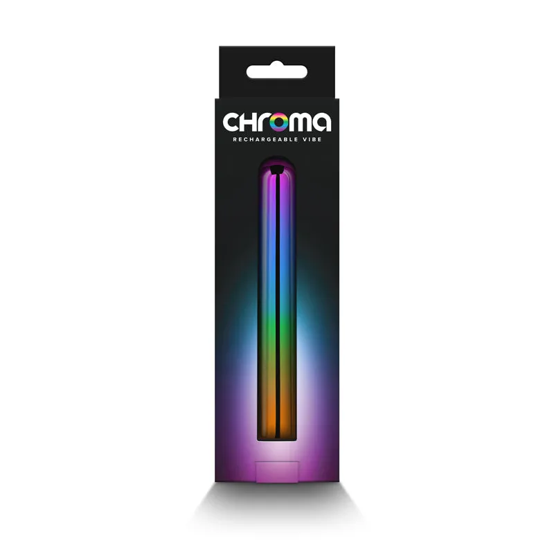 Chroma Rainbow Large Slim Vibrator - Metallic Rainbow