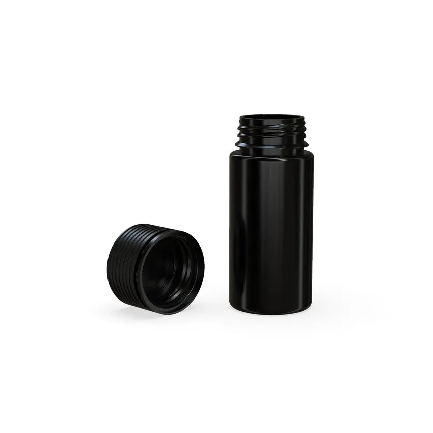 Chubby Gorilla 100Ml Spiral Bottle With Inner Seal & Tamper Evident Break-Off Band (Opaque Black Bottle With Opaque Black Closure) - (400 Count)