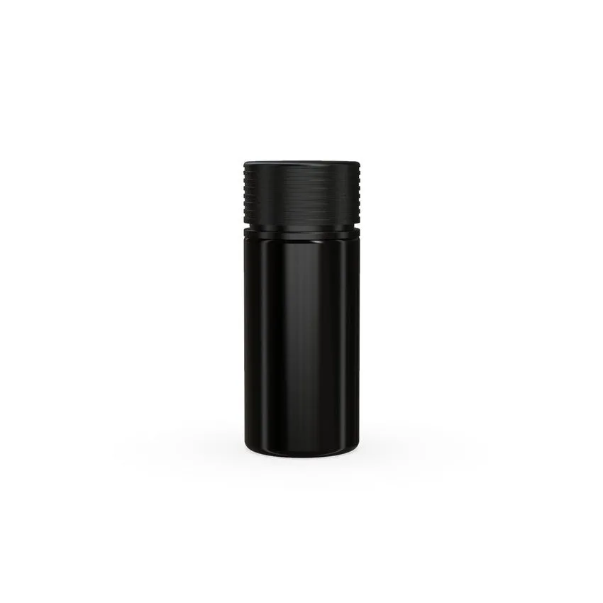 Chubby Gorilla 100Ml Spiral Bottle With Inner Seal & Tamper Evident Break-Off Band (Opaque Black Bottle With Opaque Black Closure) - (400 Count)