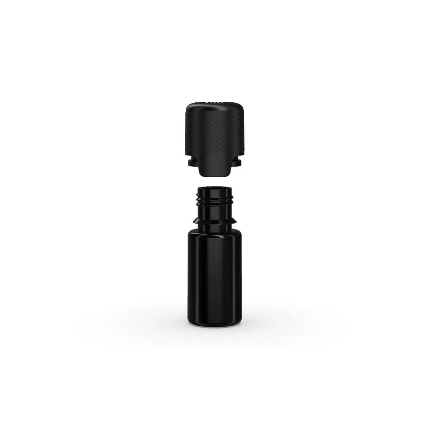 Chubby Gorilla 10Ml Aviator Cr Bottle With Inner Seal & Tamper Evident Break-Off Band (Opaque Black Bottle With Opaque Black Closure) - (1000 Count)