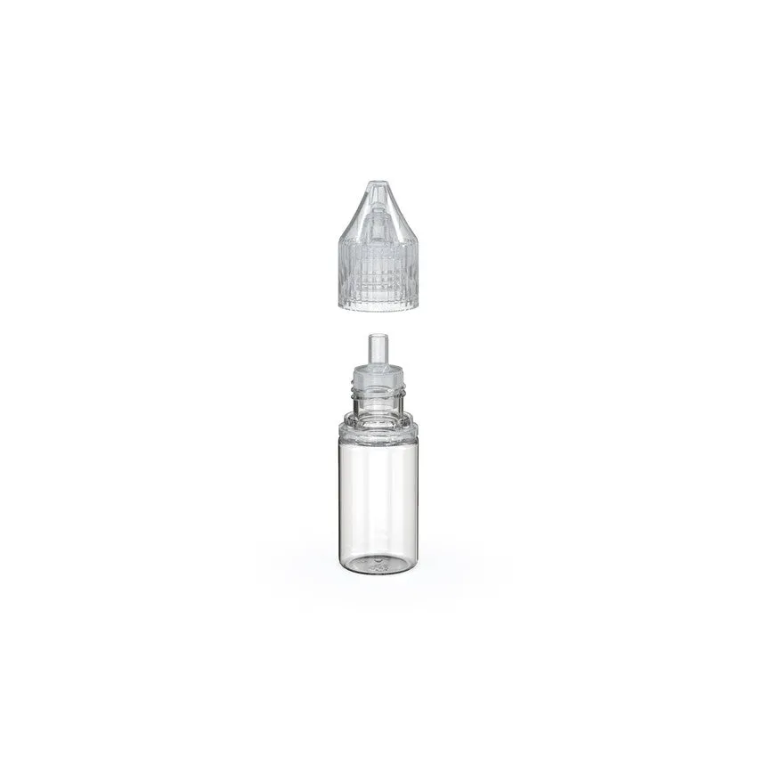 Chubby Gorilla 10Ml Pet Reducer Unicorn Bottle With Cr & Tamper Evident Break-Off Band (Clear Natural Bottle With Clear Natural Closure) - (2000 Count)