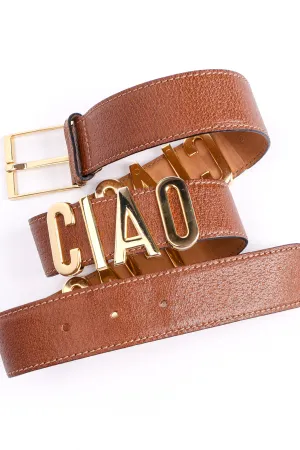 Ciao Ciao Ciao Leather Belt