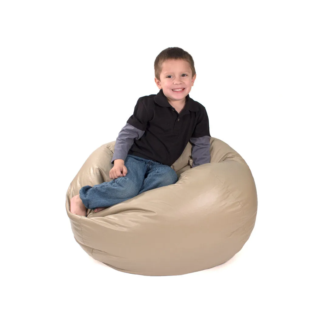 Classic Bean Bag Trule Size: Small Body Fabric: Cobblestone Leather Look Vinyl
