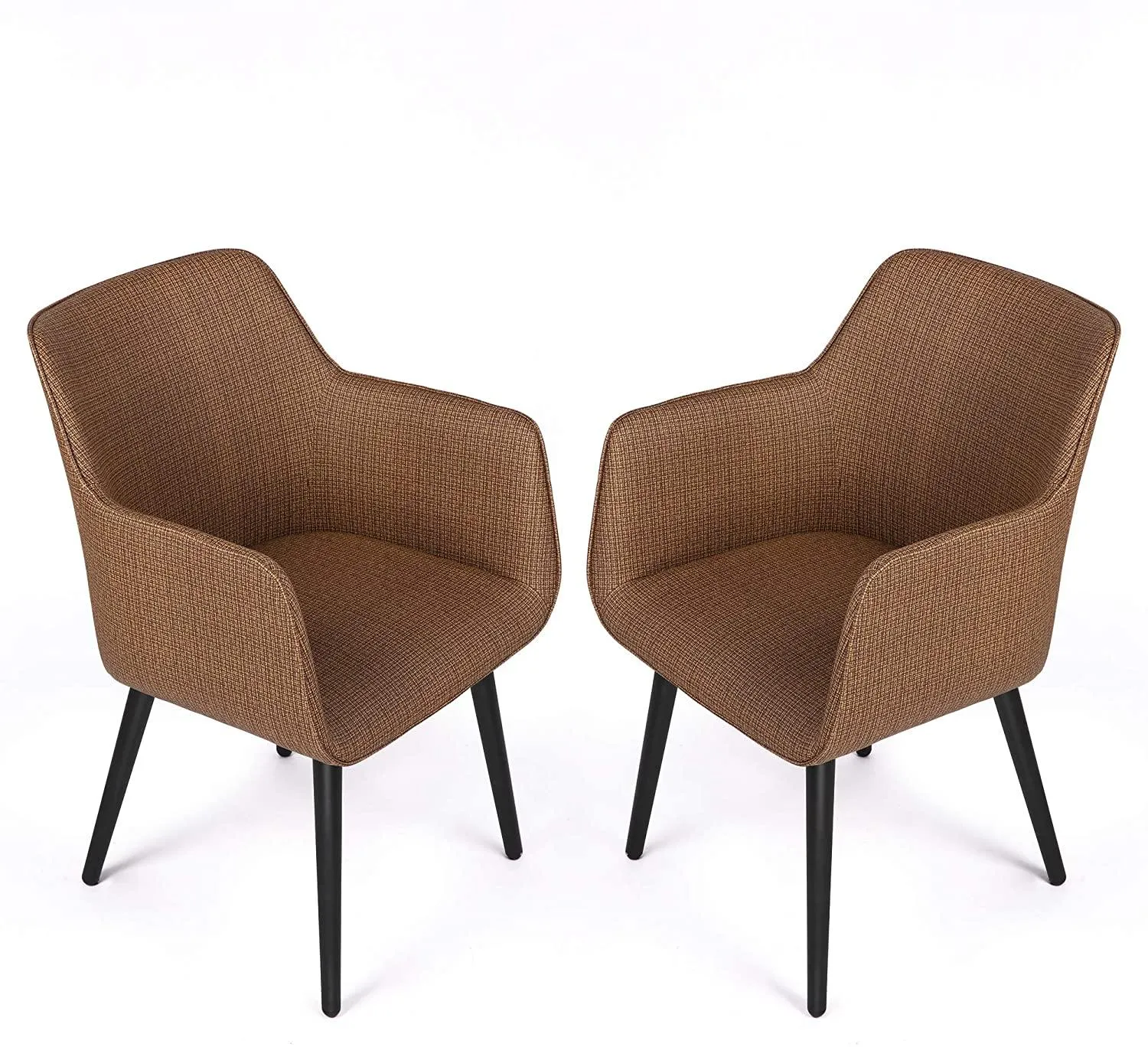Classic Dining Chair Home Office Chair Modern Leisure Chair PU Leather Side Chair, Coffee