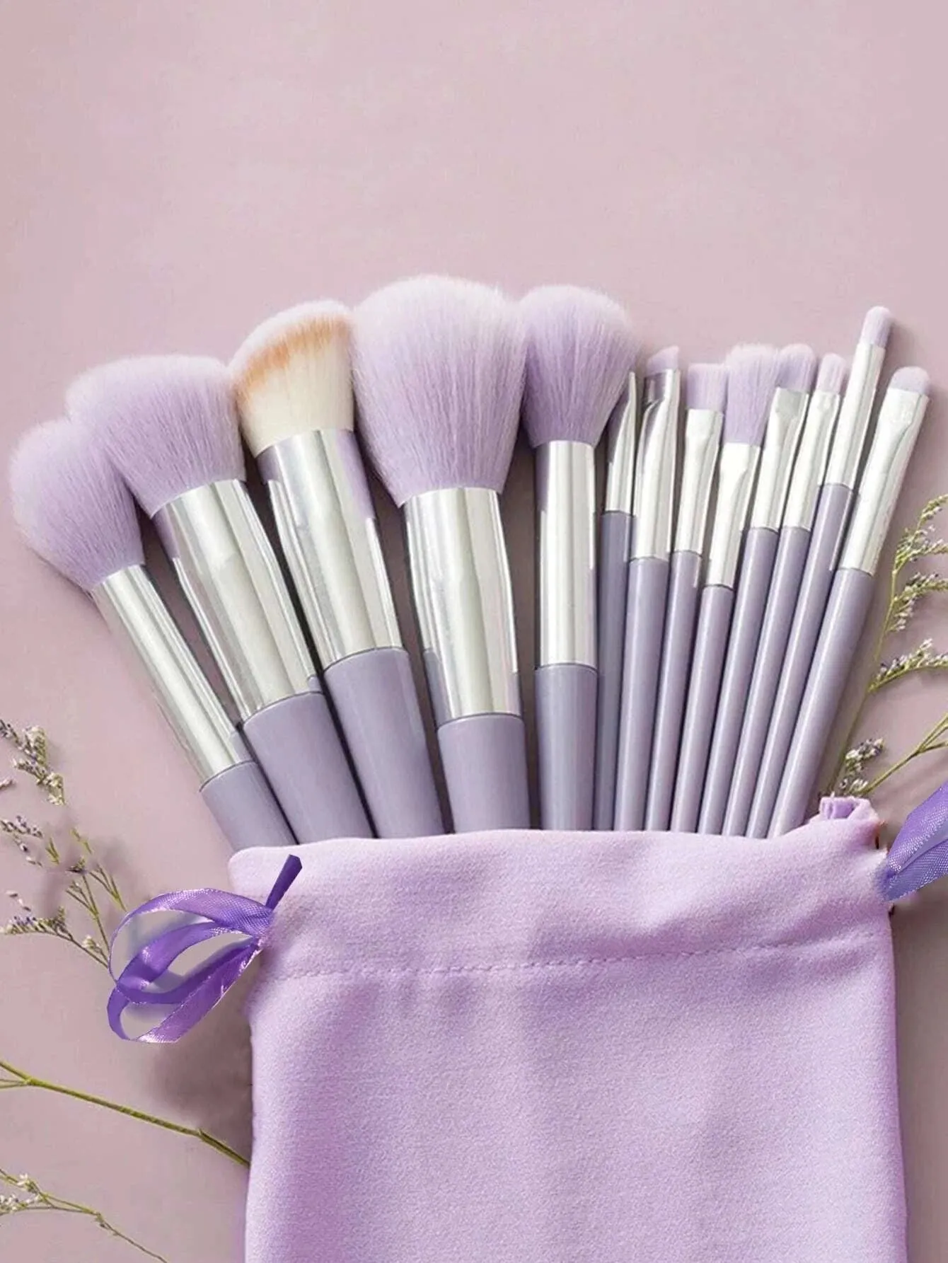 Cloth Bag Portable Soft Hair Makeup Brush Suit