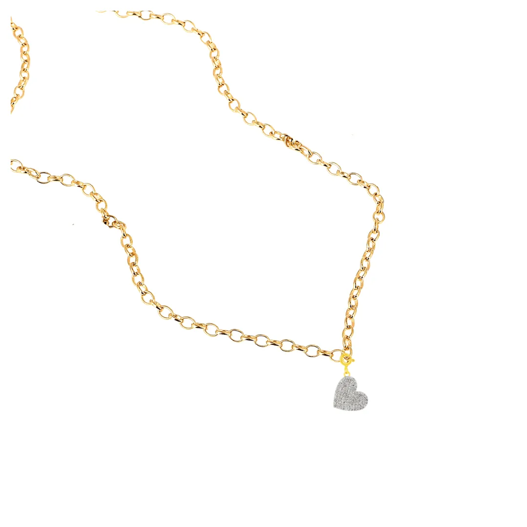 Cluster Heart Charm Pendant