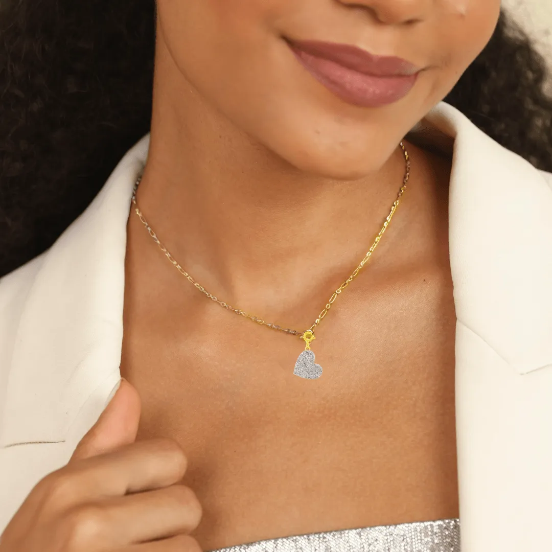Cluster Heart Charm Pendant