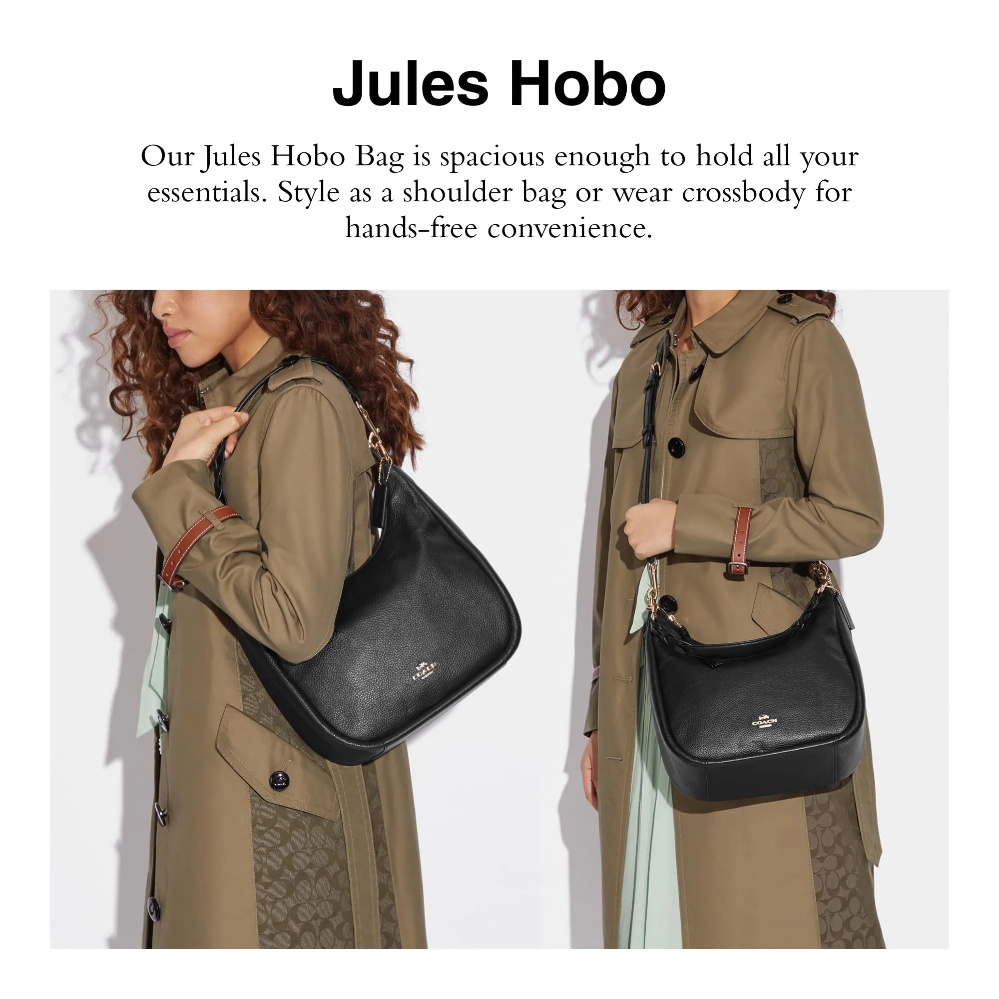 COACH Jules Hobo Shoulder Bag, Black