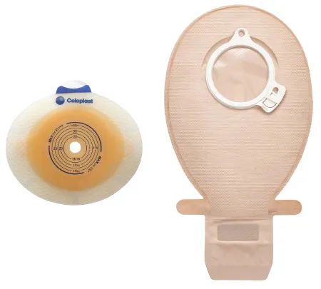 Coloplast SenSura Click Two-Piece Pre-Cut Convex Light Standard Wear Skin Barrier with Flange and Belt Tabs 1-3/8" Stoma
