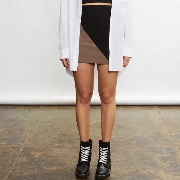 Color block Mini Skirt