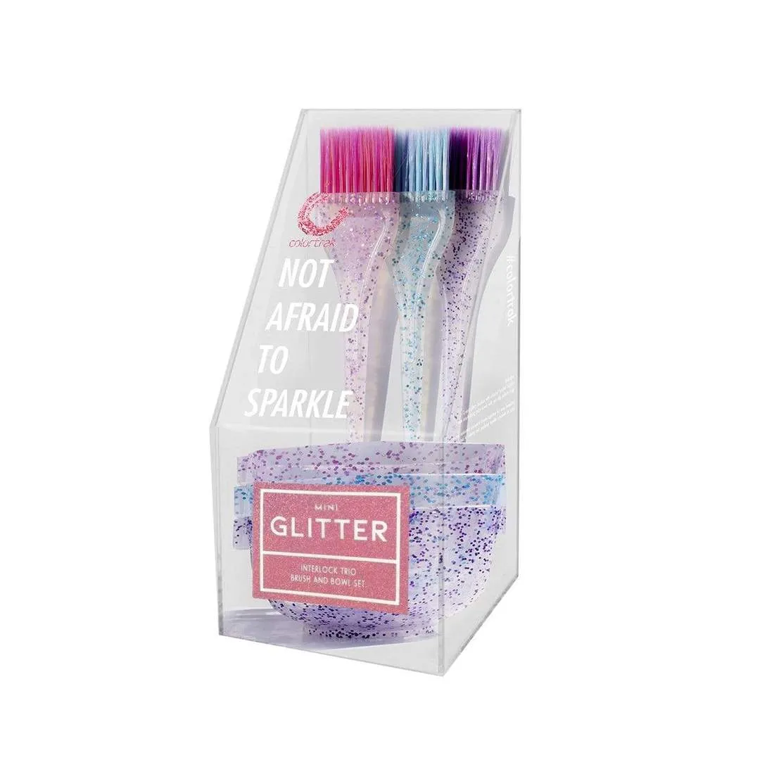 Colortrak Mini Glitter Trio Brush & Bowl Set