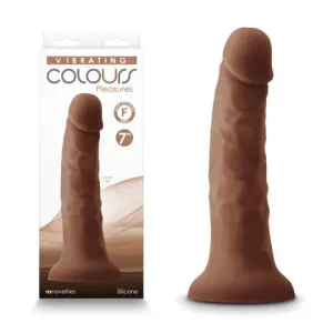 Colours Pleasures 7 In. Vibrating Dong - Brown