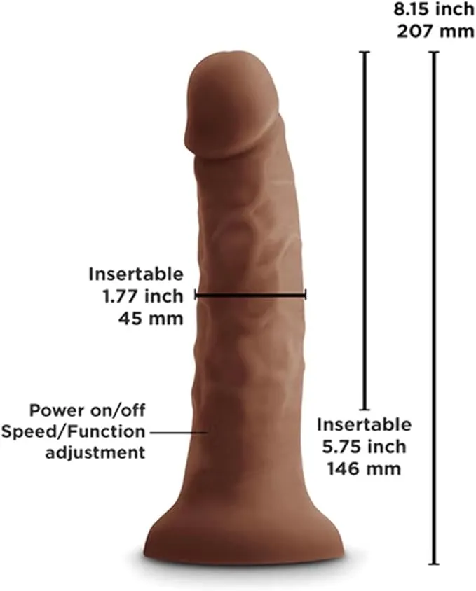 Colours Pleasures 7 In. Vibrating Dong - Brown