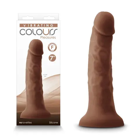 Colours Pleasures 7 In. Vibrating Dong - Brown