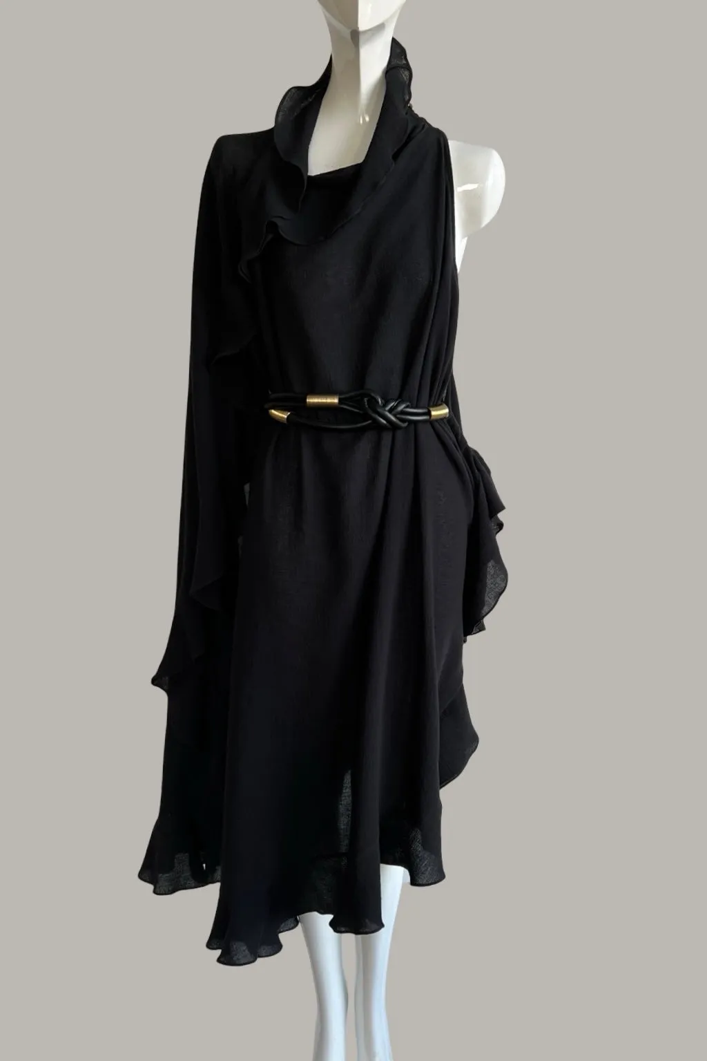 Convertible Ruffle Kaftan Brass Buttons {Made to Order}