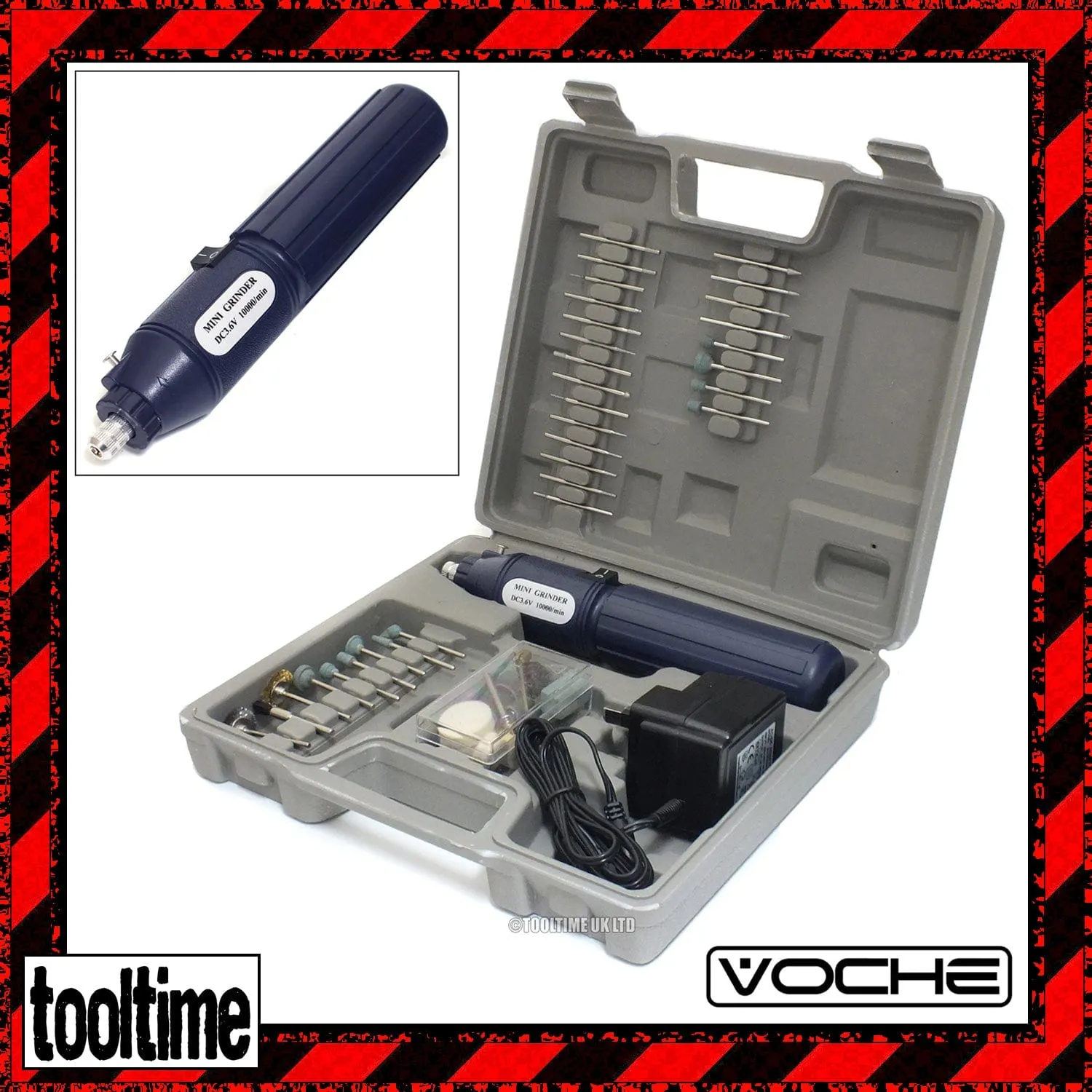 Cordless Mini Rotary Tool Hobby Rechargeable Drill  100 Accessories   Case Voche