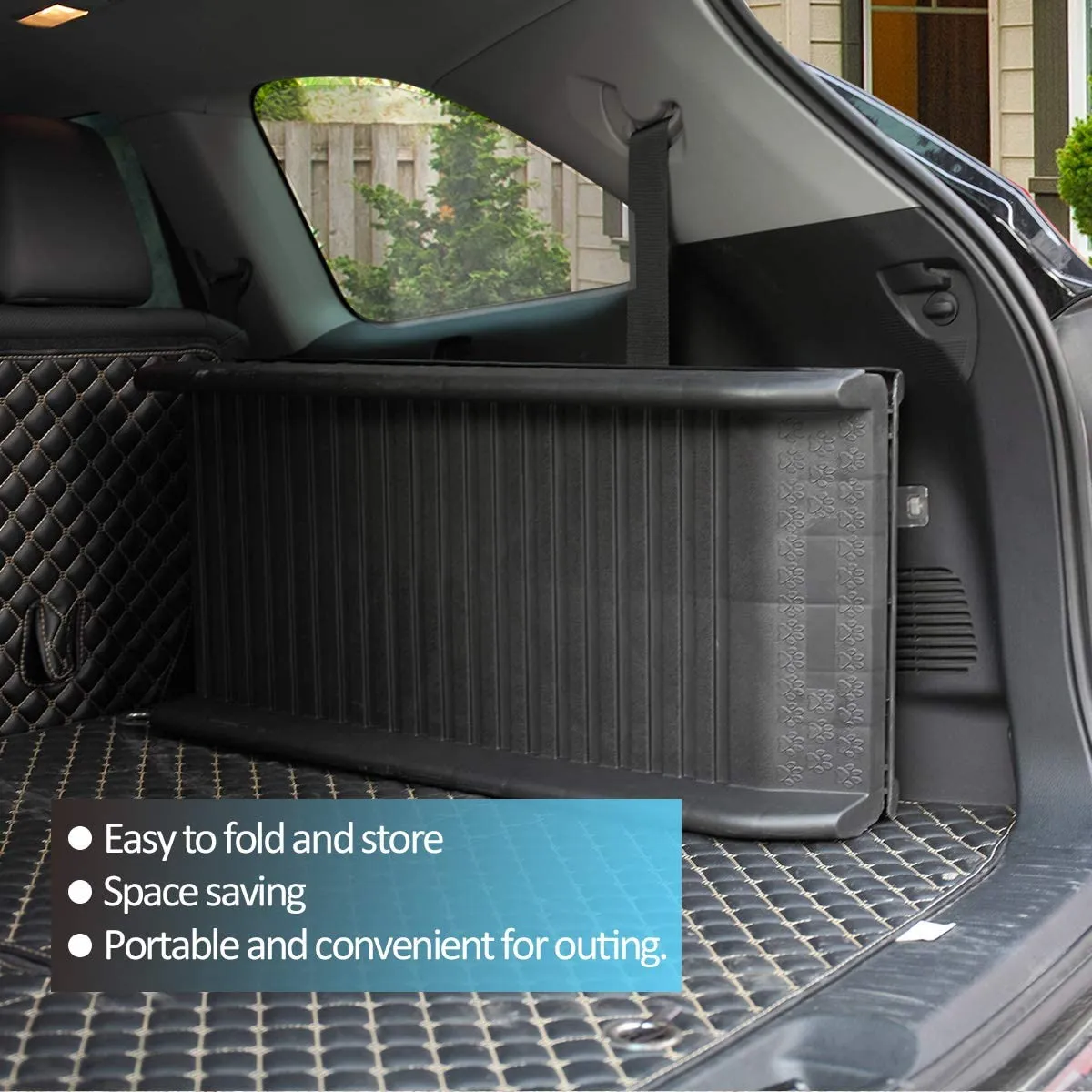 COZIWOW 61”L Heavy Duty Portable Folding Dog Ramps for Large Dogs SUV, Truck Car Ramp Stairs Step Ladder for Pet, Non-Slip Design for Pool Boat - Retails $275 