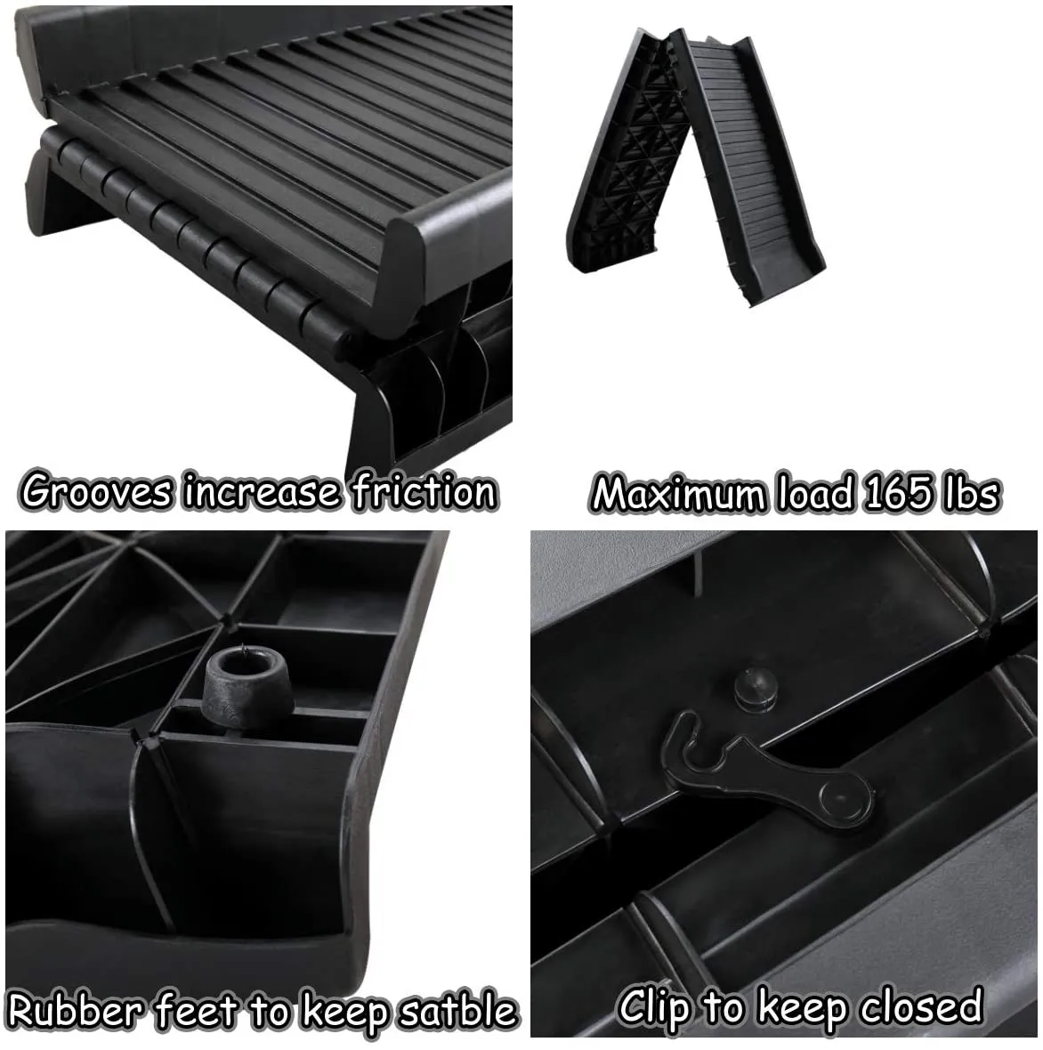 COZIWOW 61”L Heavy Duty Portable Folding Dog Ramps for Large Dogs SUV, Truck Car Ramp Stairs Step Ladder for Pet, Non-Slip Design for Pool Boat - Retails $275 