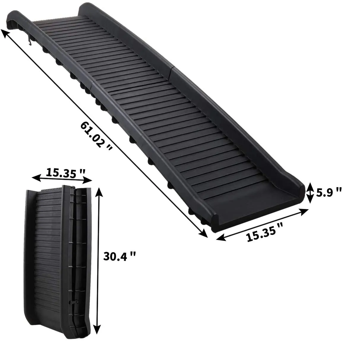 COZIWOW 61”L Heavy Duty Portable Folding Dog Ramps for Large Dogs SUV, Truck Car Ramp Stairs Step Ladder for Pet, Non-Slip Design for Pool Boat - Retails $275 