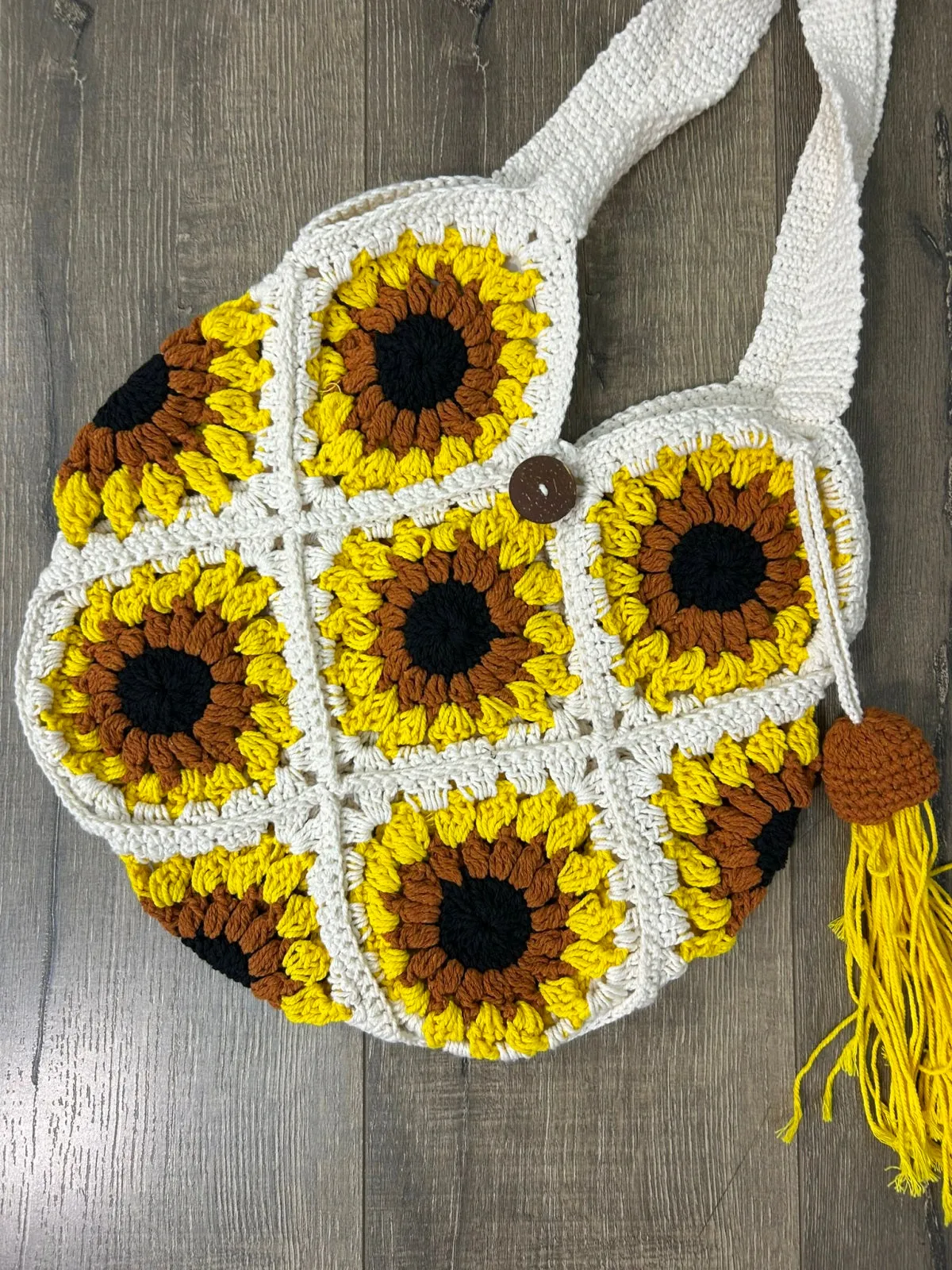 Crochet Sunflower Bag