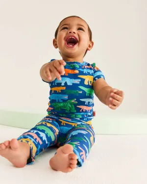 Crocodile Smile Navy Baby Yoga Leggings
