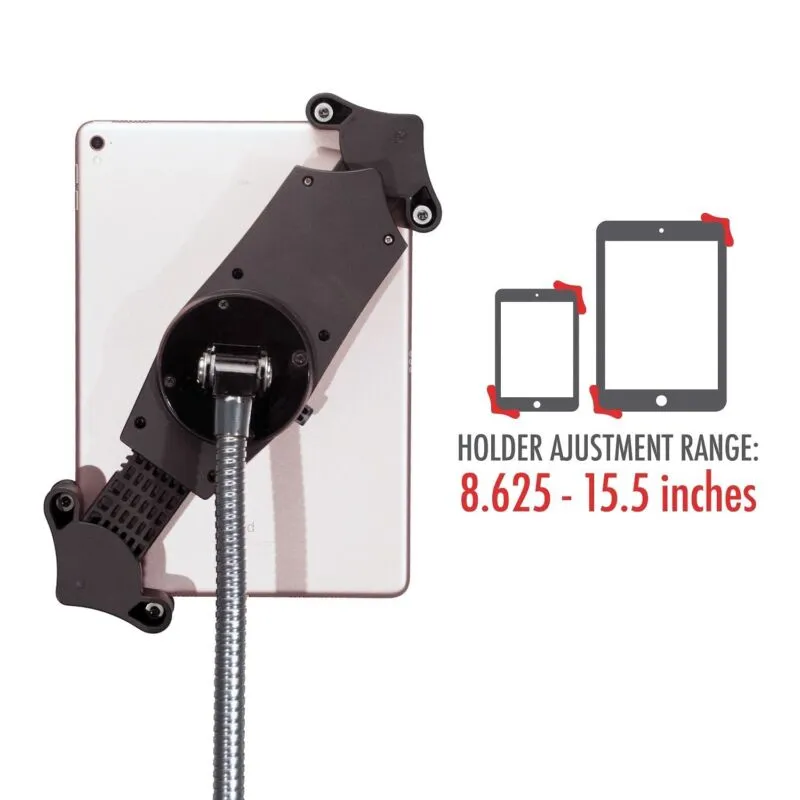 CTA Digital PAD-AFS Height-Adjustable Gooseneck Floor Stand for 7-In. to 13-In.