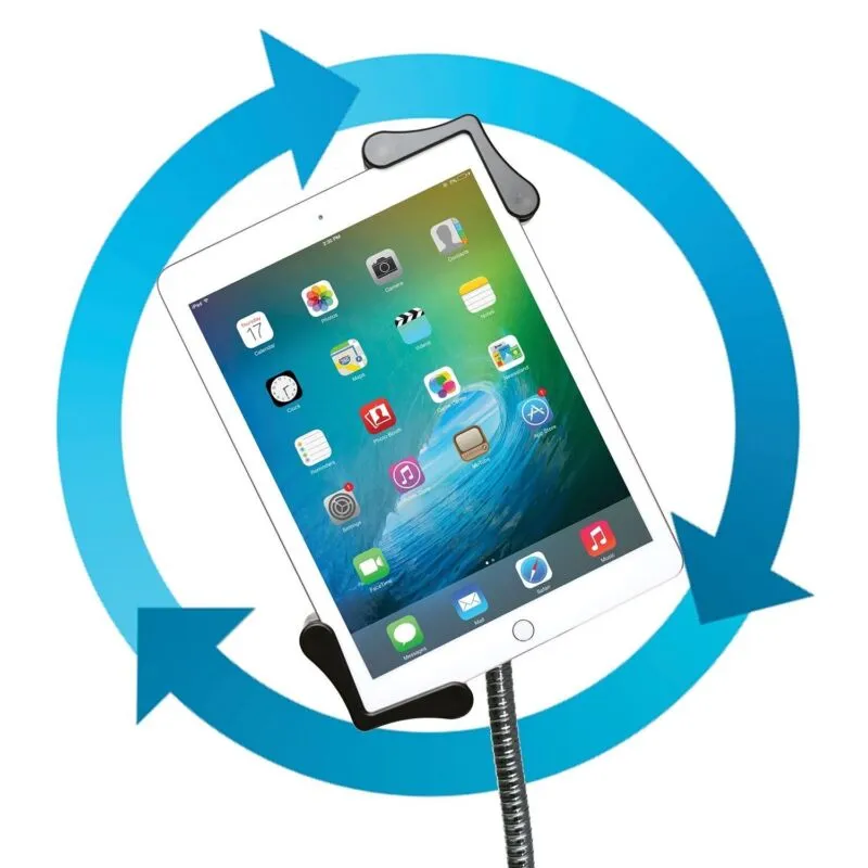 CTA Digital PAD-AFS Height-Adjustable Gooseneck Floor Stand for 7-In. to 13-In.