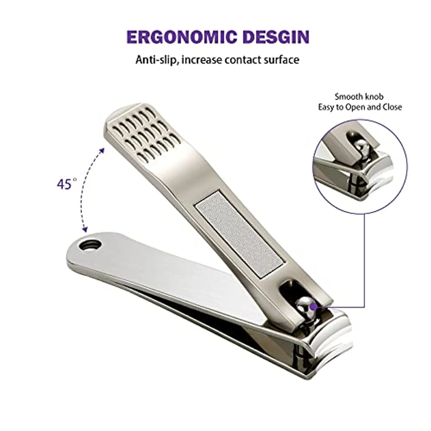 Cut IT Nail Clippers Set, Ultra Sharp Sturdy Fingernail and Toenail Clipper Cutters with Built-in Nail File for Thick Nails, Nail Trimmer Cutter for Men and Women, 2 Pieces