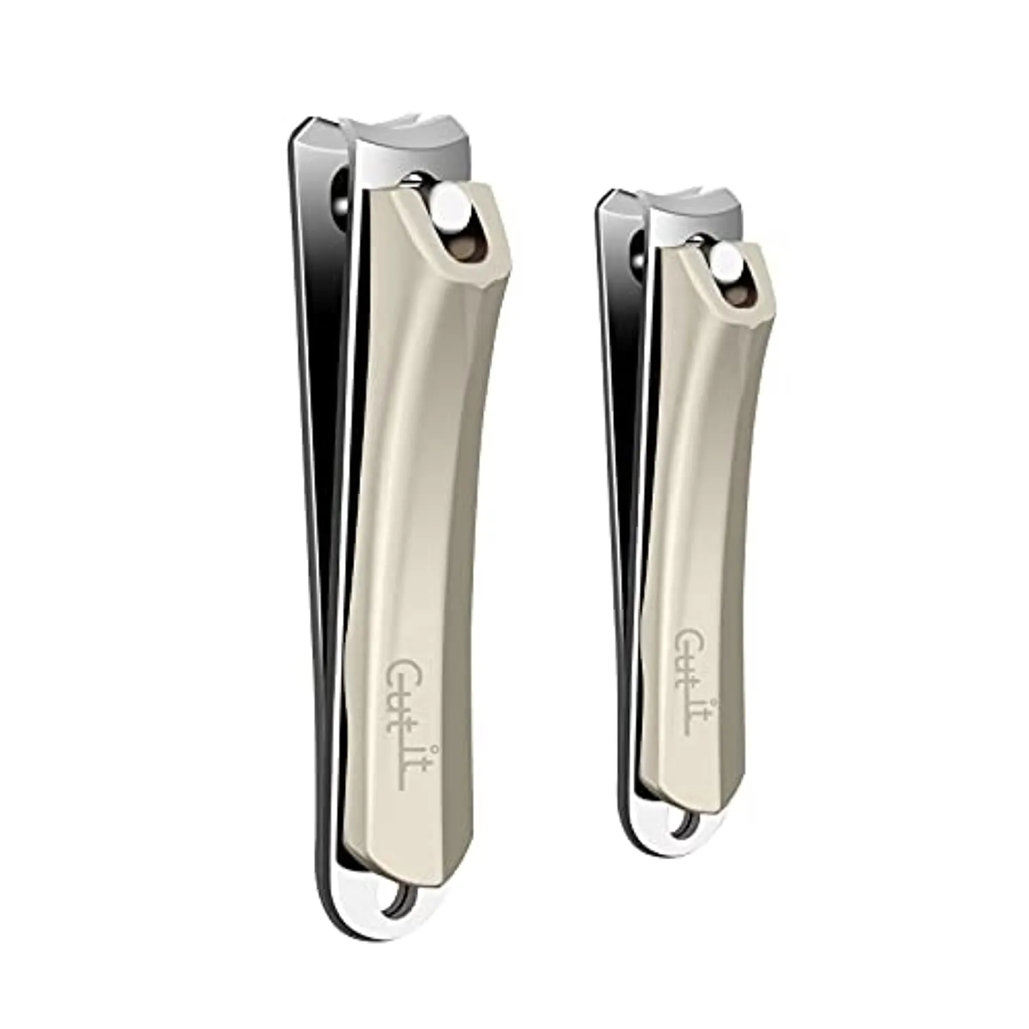 Cut IT Nail Clippers Set, Ultra Sharp Sturdy Fingernail and Toenail Clipper Cutters with Built-in Nail File for Thick Nails, Nail Trimmer Cutter for Men and Women, 2 Pieces