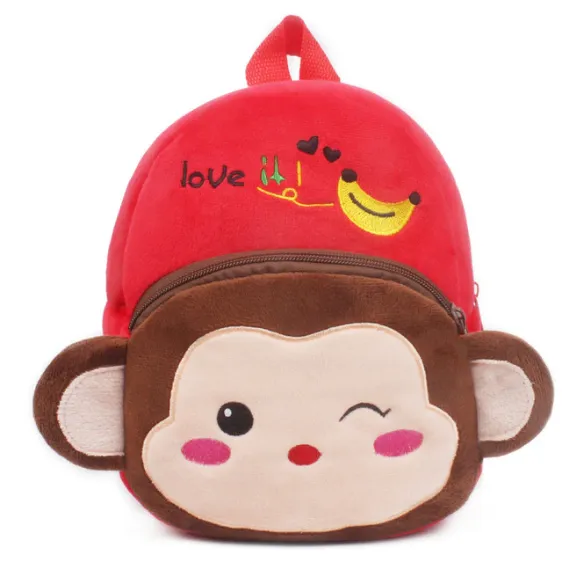 Cute Children Mini Bags 3D Cartoon Print Plush Kids Backpack Mini