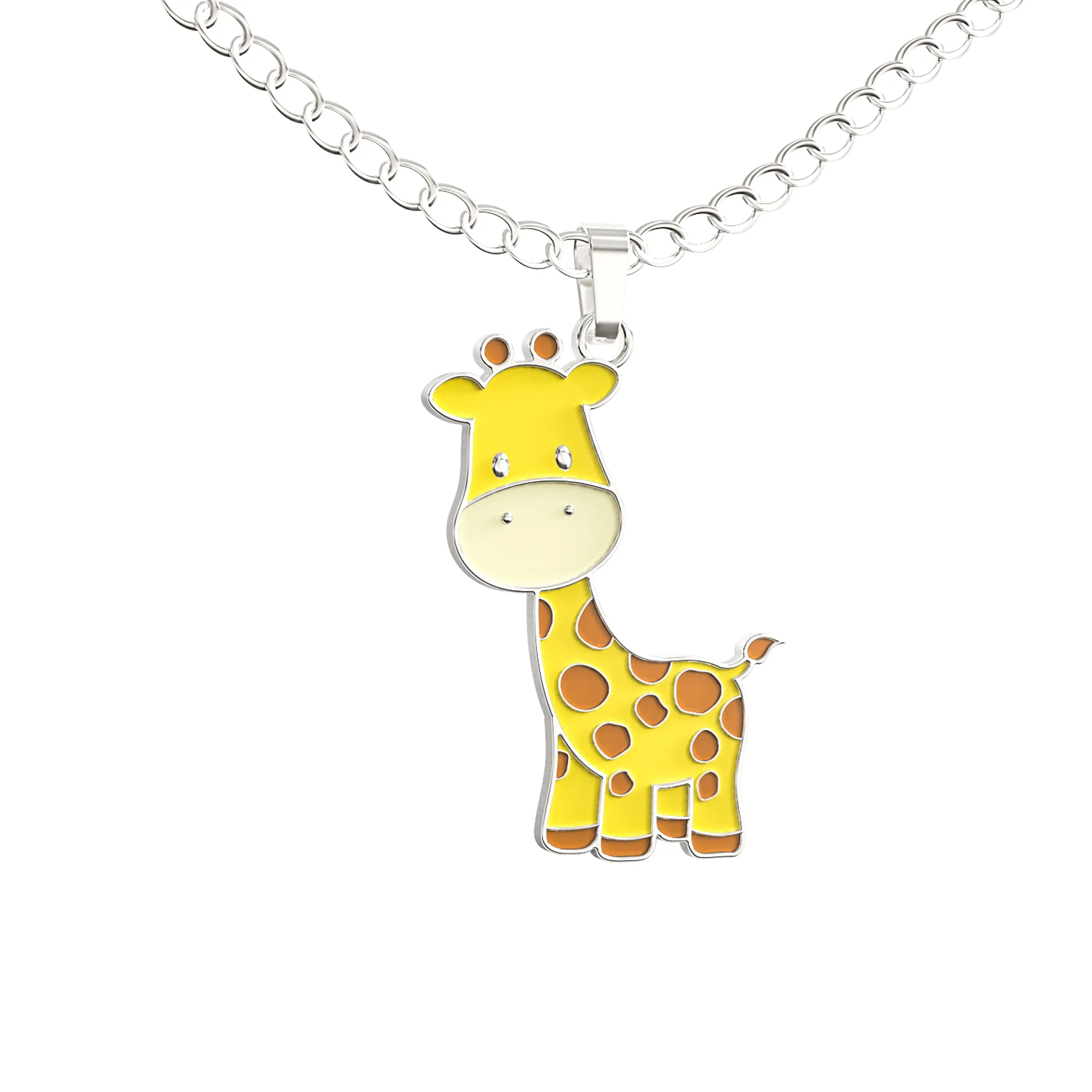 Cute Giraffe Necklace Kids Charm with Inspirational Card Gifts for Girls and Teens