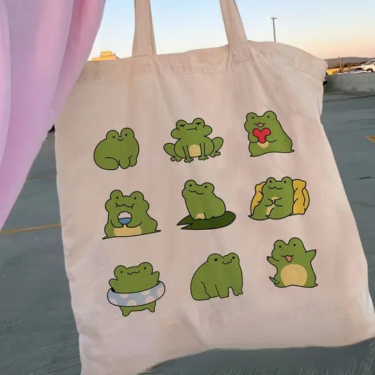 Cyflymder Retro Flower Floral Women Canvas Tote Bag Girl Reusable Shopper Foldable Ecobag Aesthetic Student Book Handbags Shoulder Bag