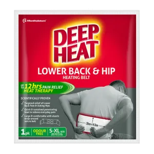 Deep Heat Lower Back & Hip Heating Belt 1 Pack